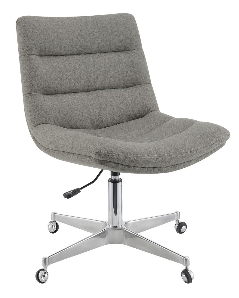 Office casual style chair in gray linen-like fabric by Coaster