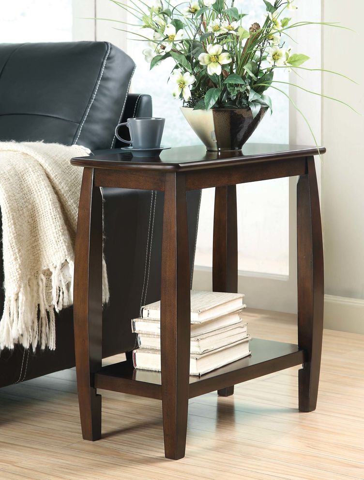 Casual cappuccino accent table by Coaster