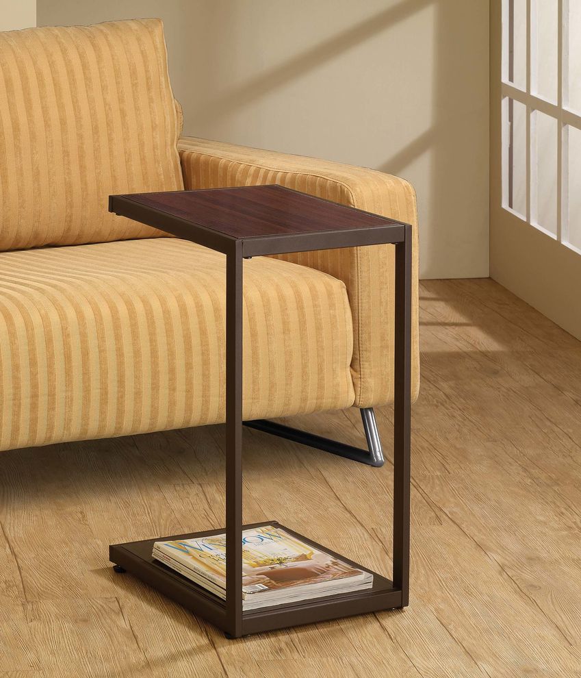 Contemporary brown snack table by Coaster