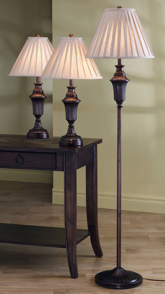 Traditional dark brown lamp by Coaster