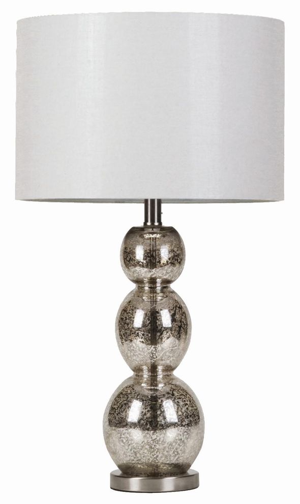 Transitional antique silver lamp by Coaster