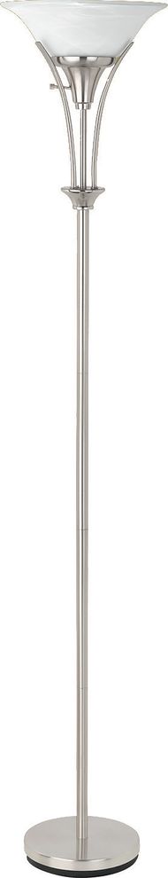 Transitional silver floor lamp by Coaster