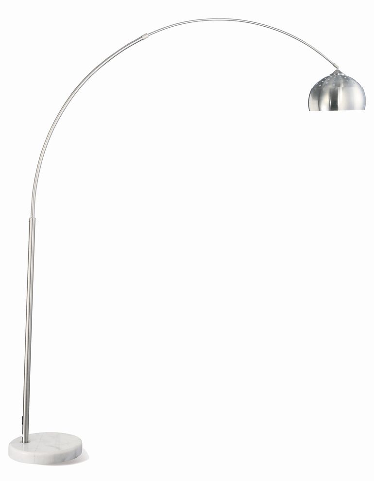 Contemporary chrome floor lamp by Coaster