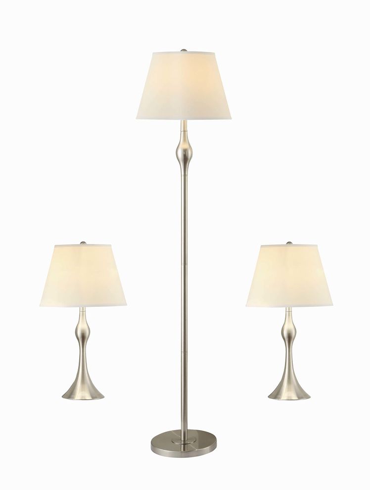 Transitional nickel lamp by Coaster