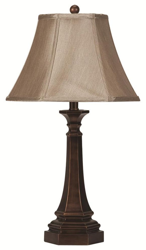 Bronze accent table lamp by Coaster