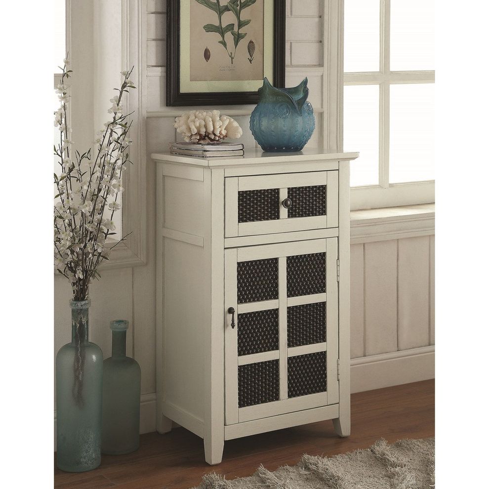 Antique white accent cabinet by Coaster