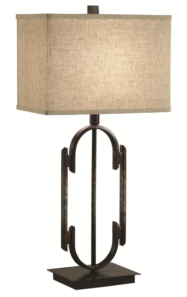 Traditional black/bronze table lamp by Coaster