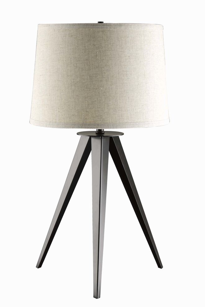 Industrial tripod table lamp by Coaster