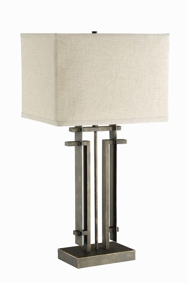 Contemporary metal table lamp by Coaster