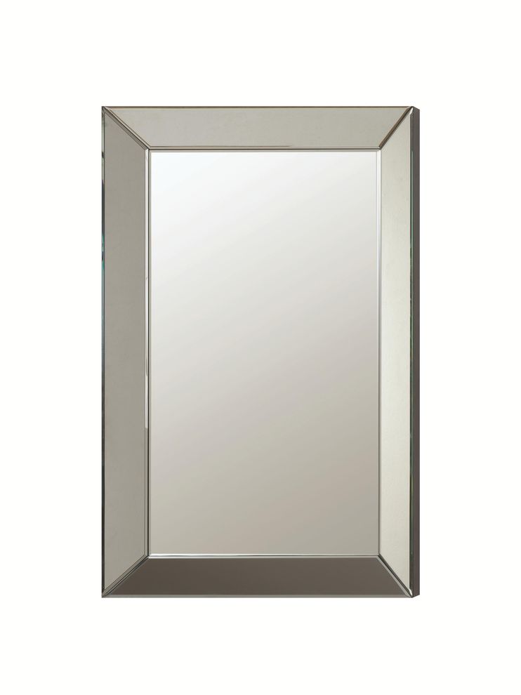 Transitional rectangle accent mirror by Coaster