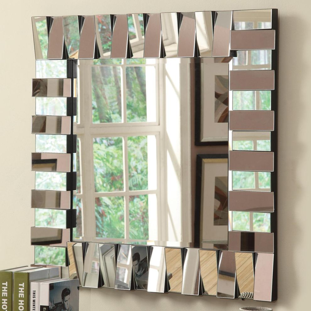 Contemporary square mirror by Coaster