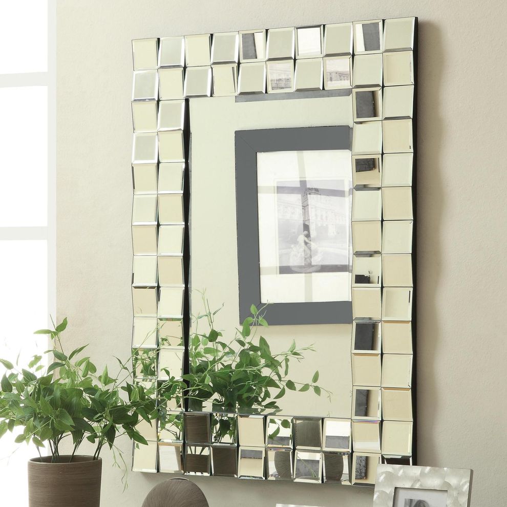 Contemporary rectangle mirror by Coaster