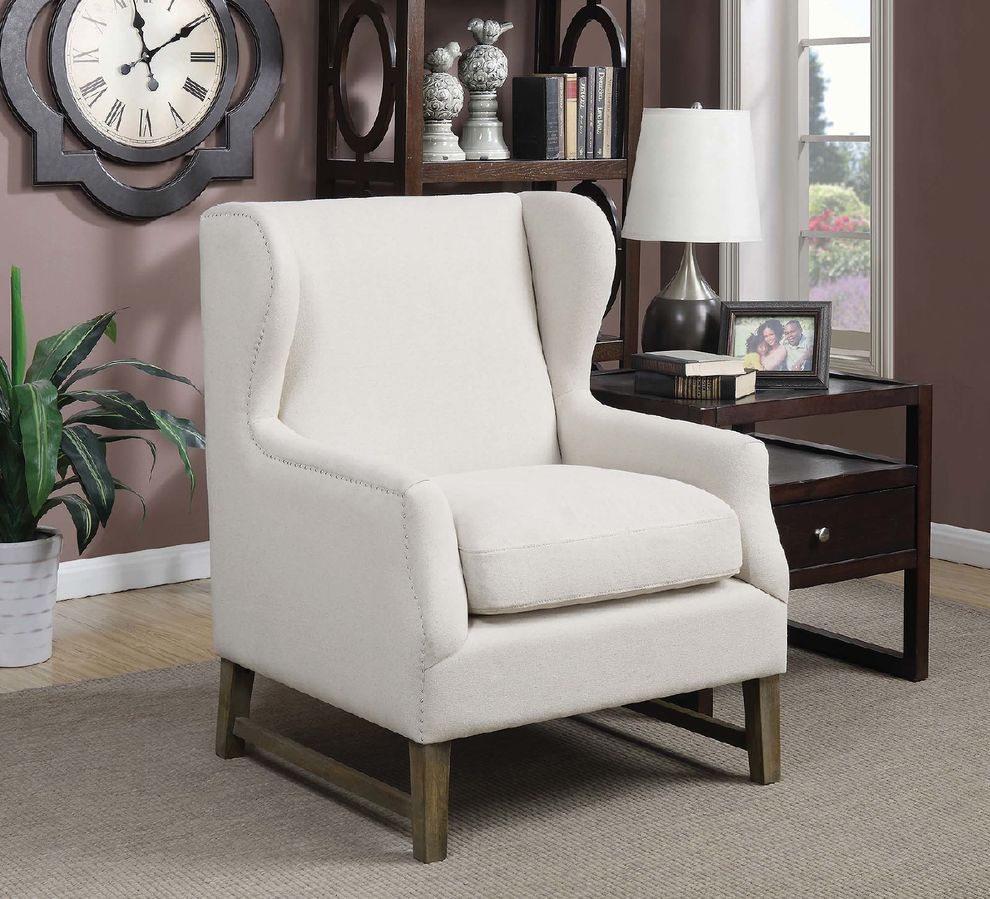 Traditional cream accent chair by Coaster