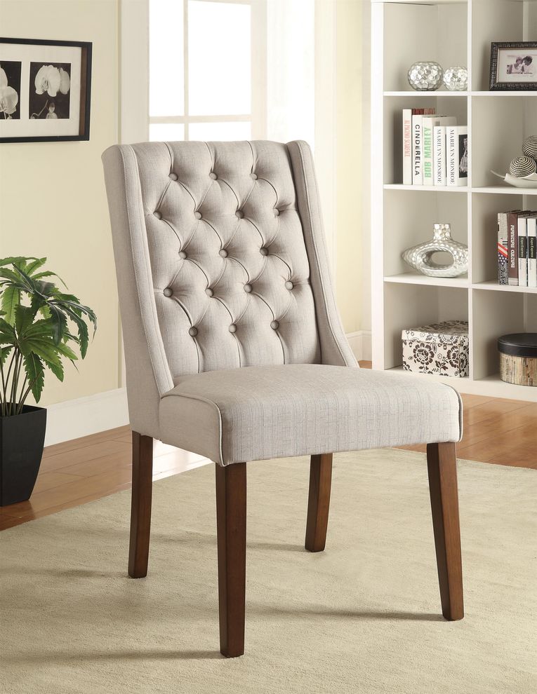 Tufted button back design accent chair by Coaster