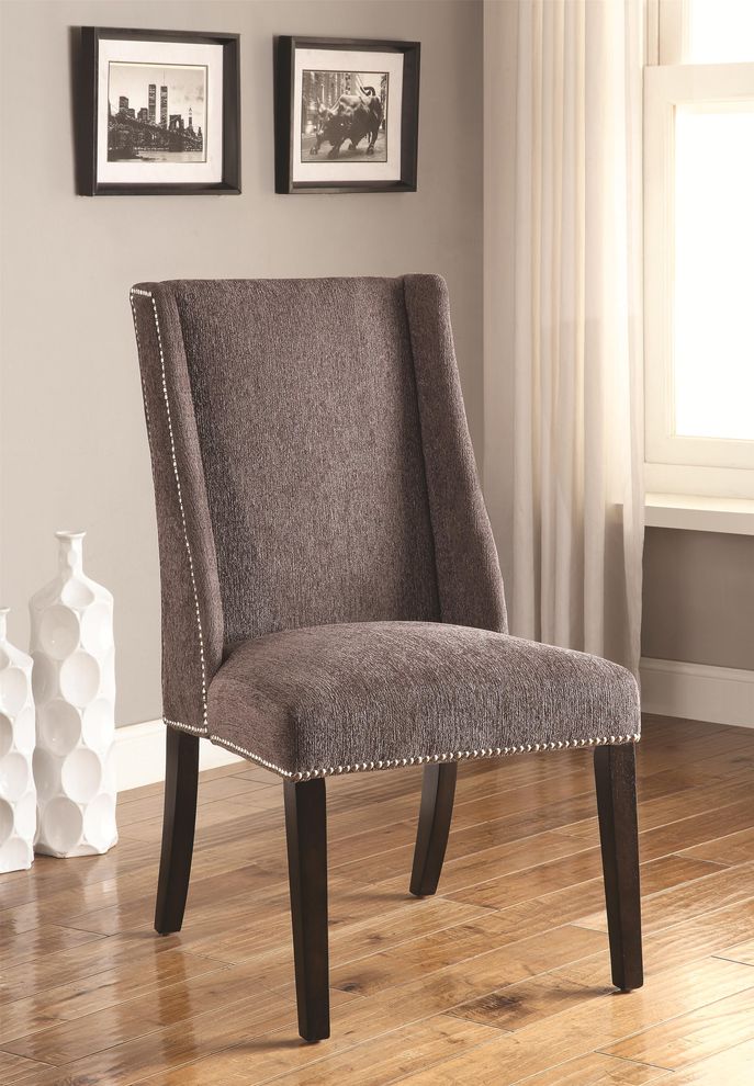 Gray fabric accent chair by Coaster