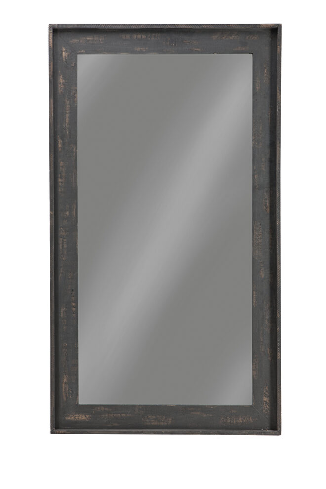 Distressed brown accent mirror by Coaster