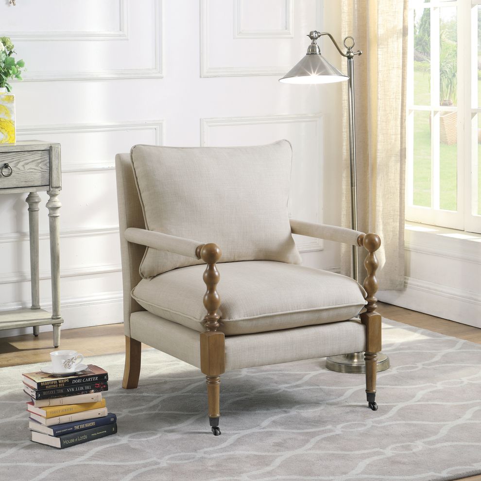 Accent chair in beige by Coaster