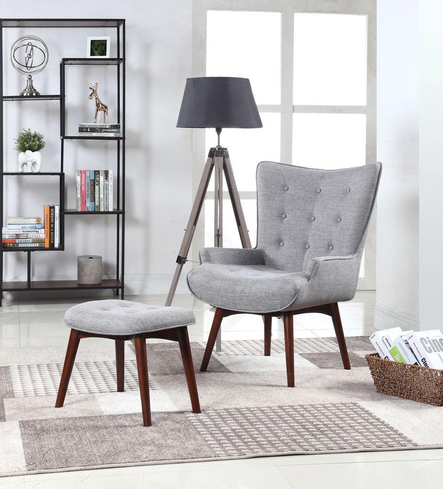 Accent chair with ottoman by Coaster