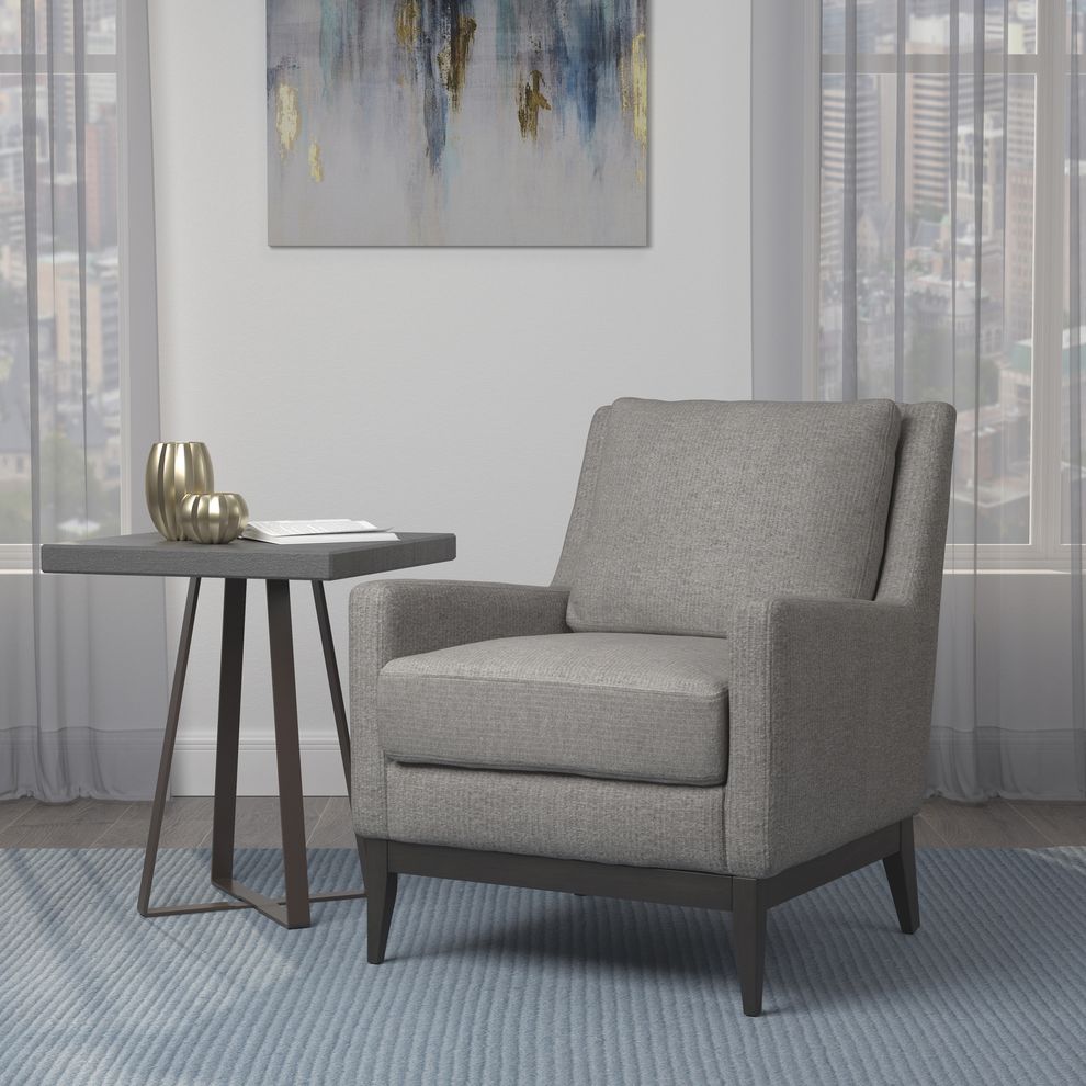 Accent chair in warm gray linen-like fabric by Coaster