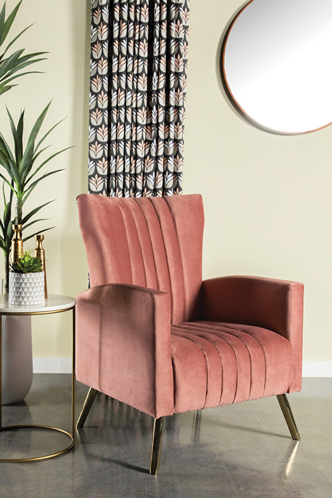 Rose vertical channeled tufting accent chair by Coaster