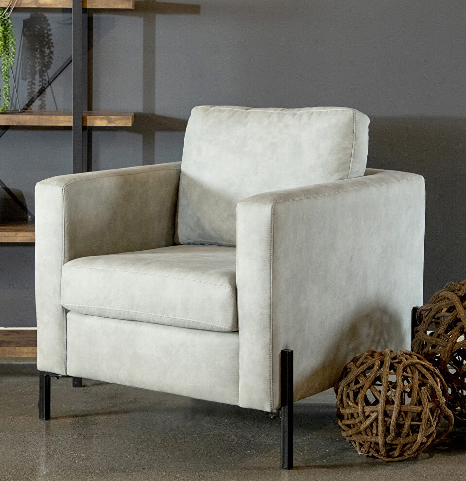Modern boxy club accent chair by Coaster