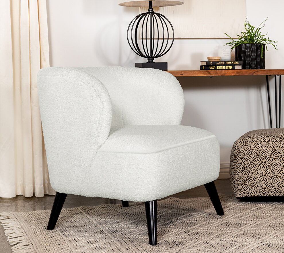 Alonzo upholstered track arms accent chair natural by Coaster