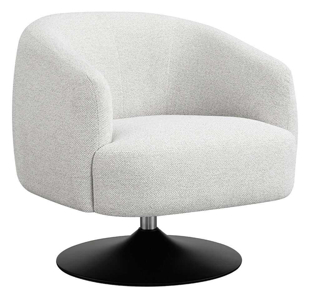 Beige boucle fabric upholstery swivel accent chair by Coaster