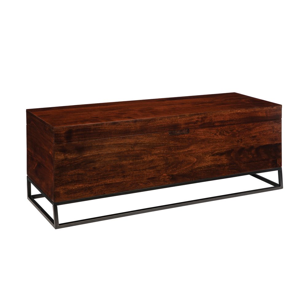 Accent brown acacia hardwood bench by Coaster
