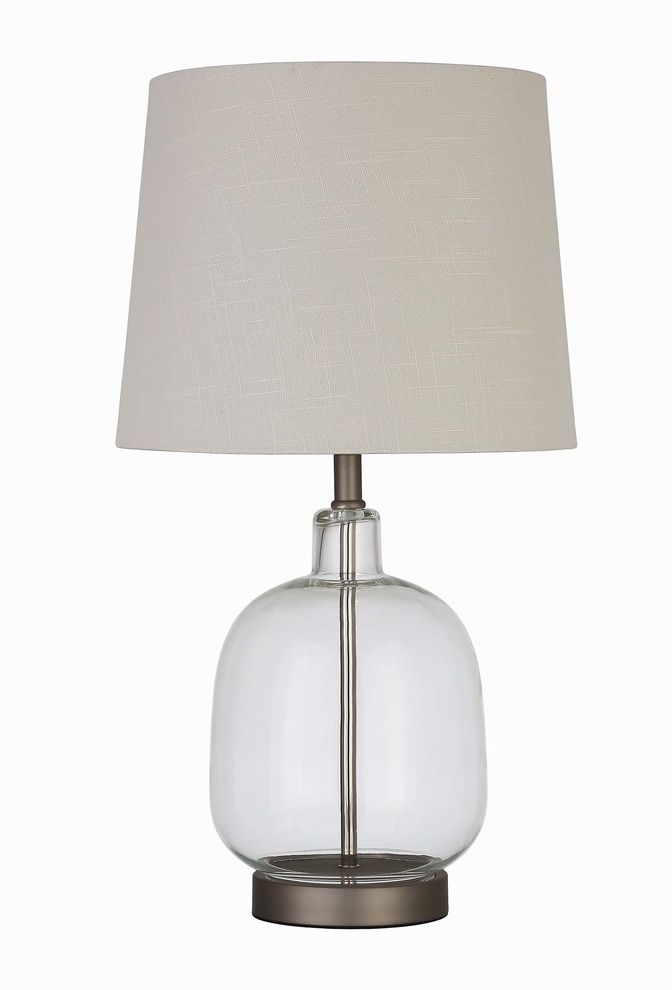 Transitional clear table lamp by Coaster