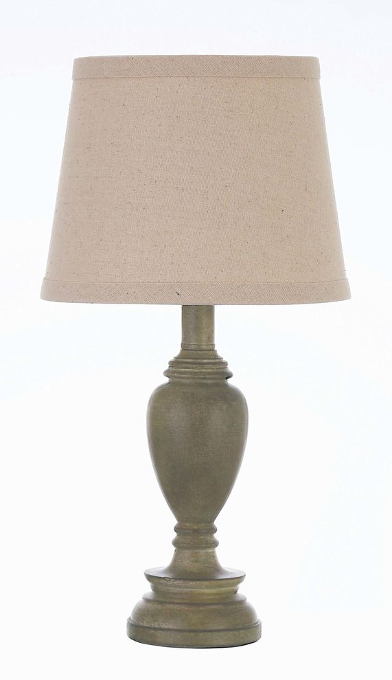 Transitional light faux wood table lamp by Coaster