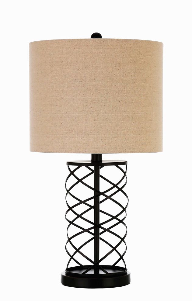 Transitional bronze table lamp by Coaster