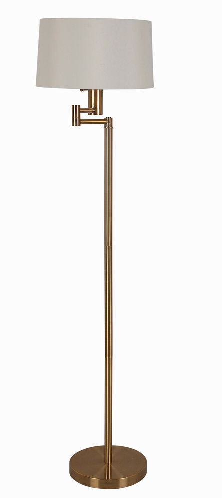 Transitional brass floor lamp by Coaster