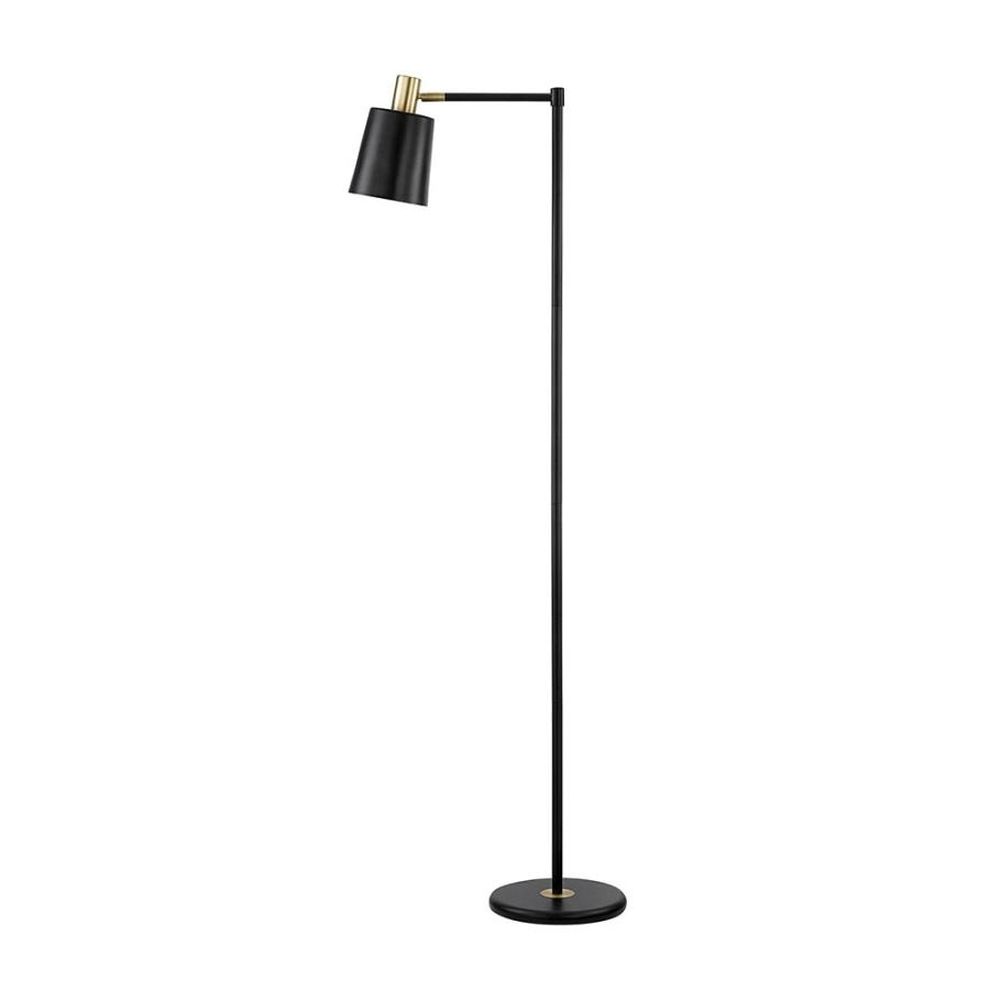 Retro black and gold floor lamp by Coaster
