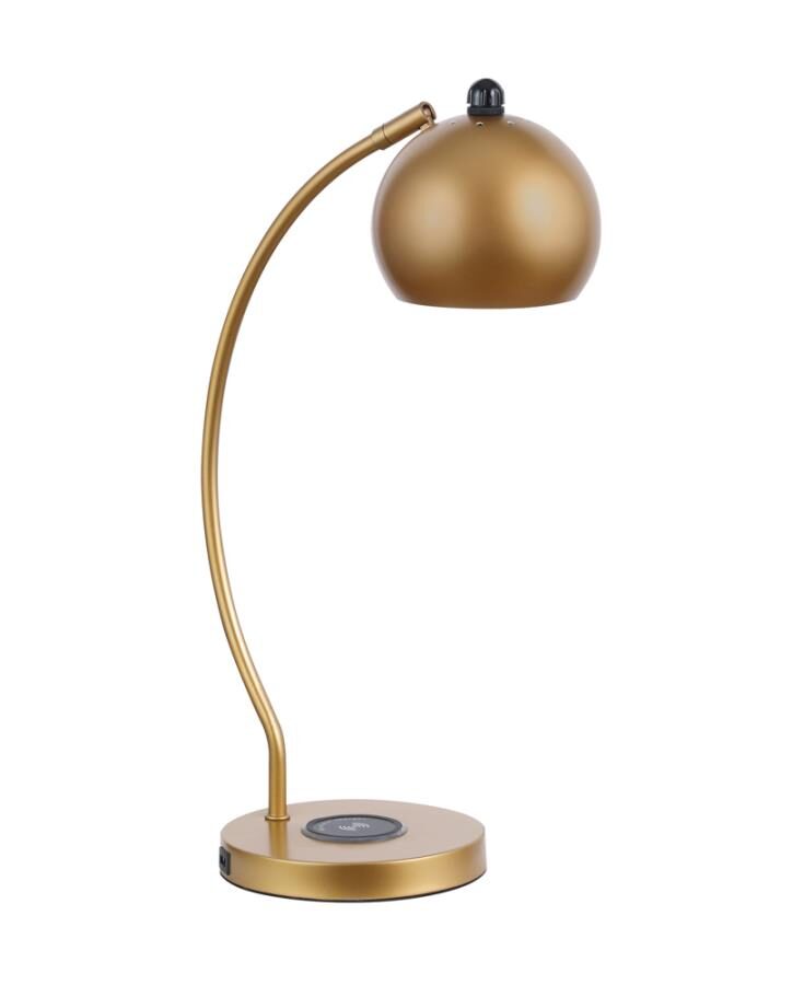Curved arm table lamp by Coaster