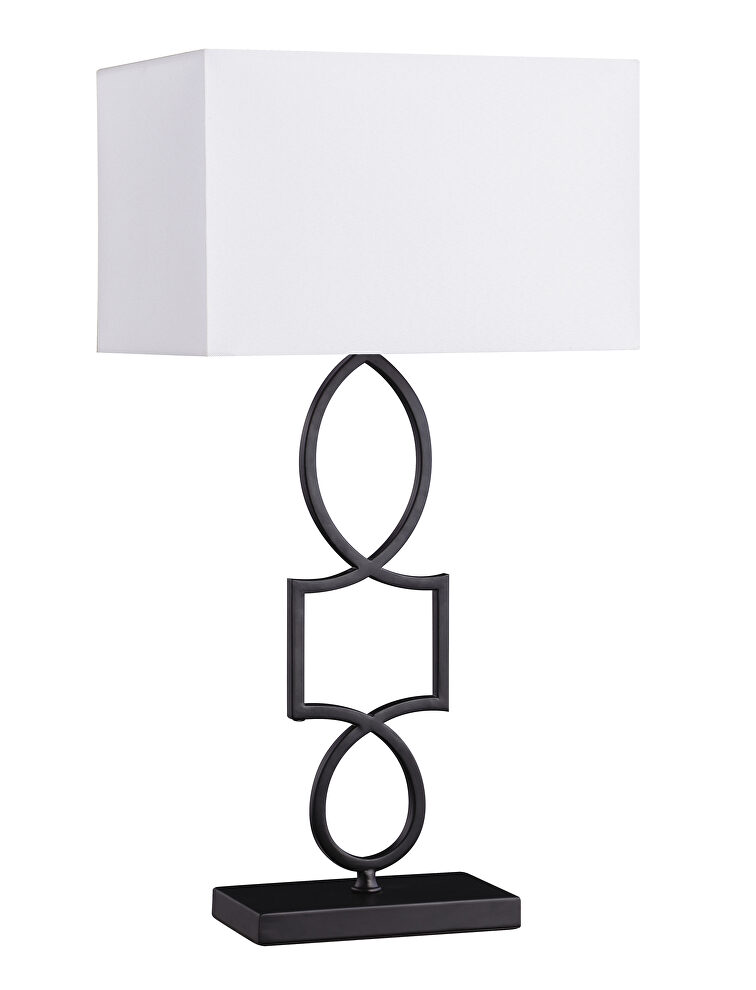 Round shade in white table lamp by Coaster