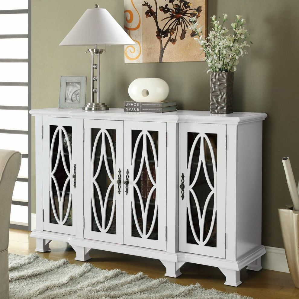 Contemporary accent cabinet in white by Coaster