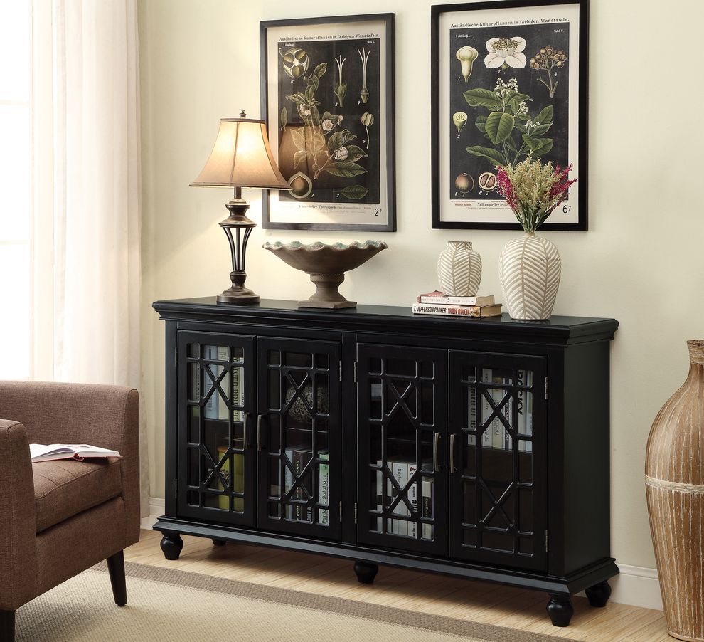 Traditional black accent cabinet by Coaster