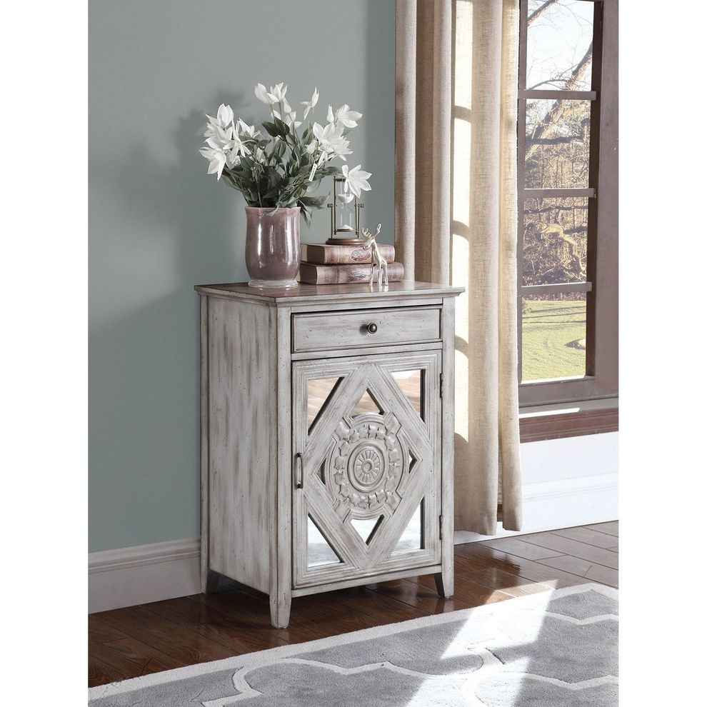 Distressed gray accent cabinet by Coaster