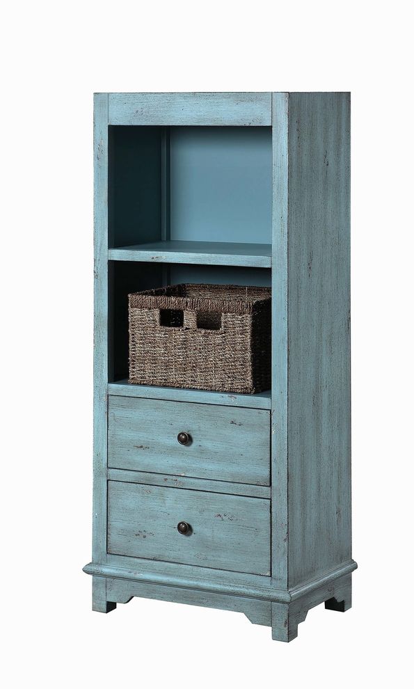 Rustic blue accent cabinet by Coaster