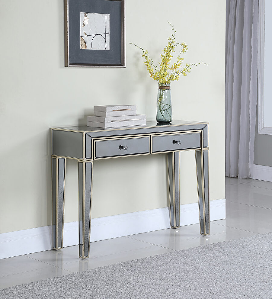 Gorgeous mirrored console table by Coaster