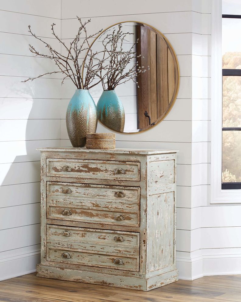 Antique rustic accent cabinet by Coaster