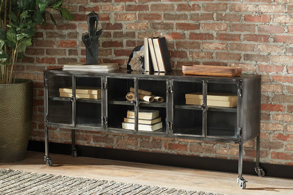 Industrial accent cabinet by Coaster