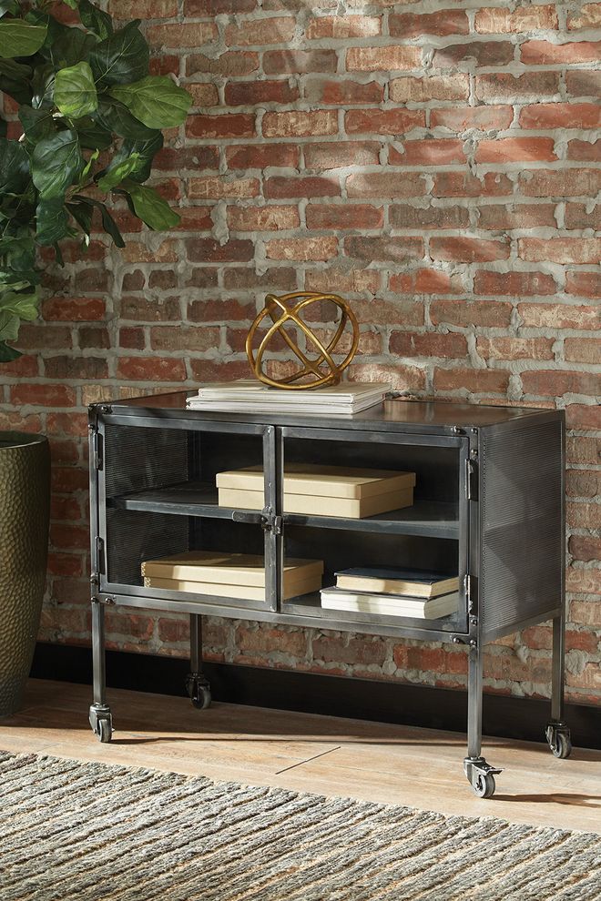 Industrial style accent cabinet by Coaster