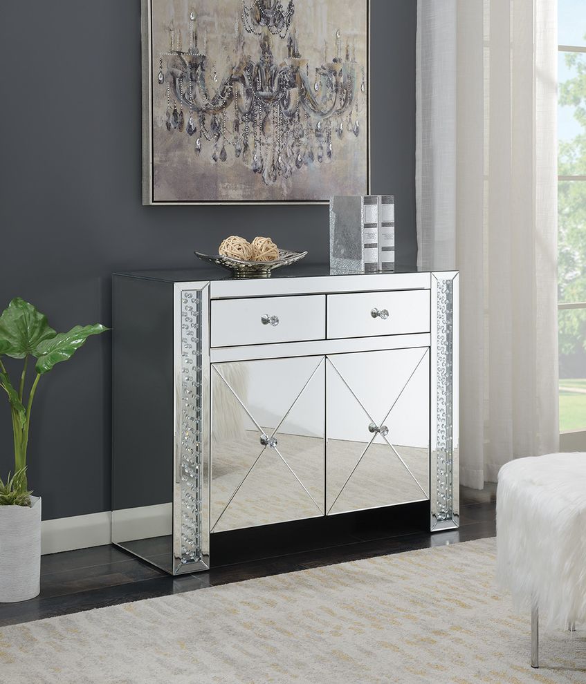 Contemporary silver cabinet by Coaster