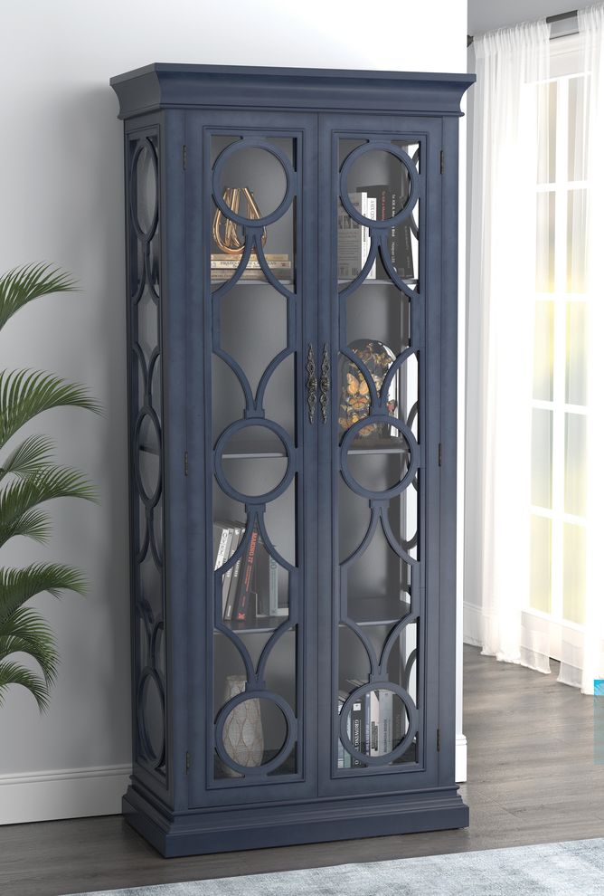 Tall cabinet in gray blue by Coaster