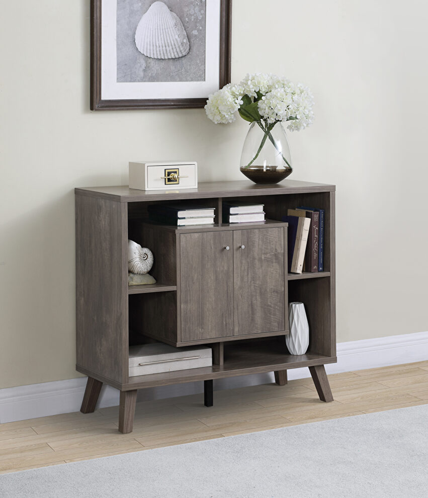 Modern style accent cabinet in a hazelnut finish accent cabinet by Coaster