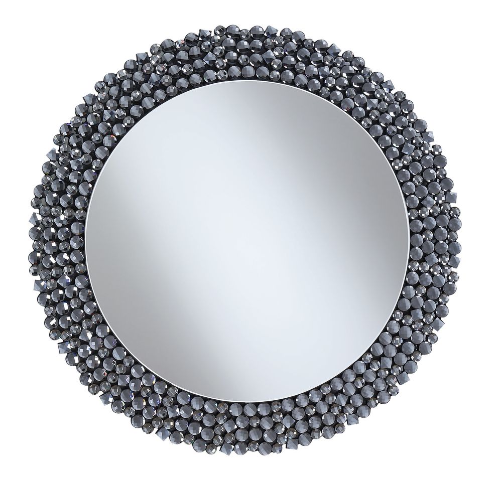 Contemporary silver wall mirror by Coaster