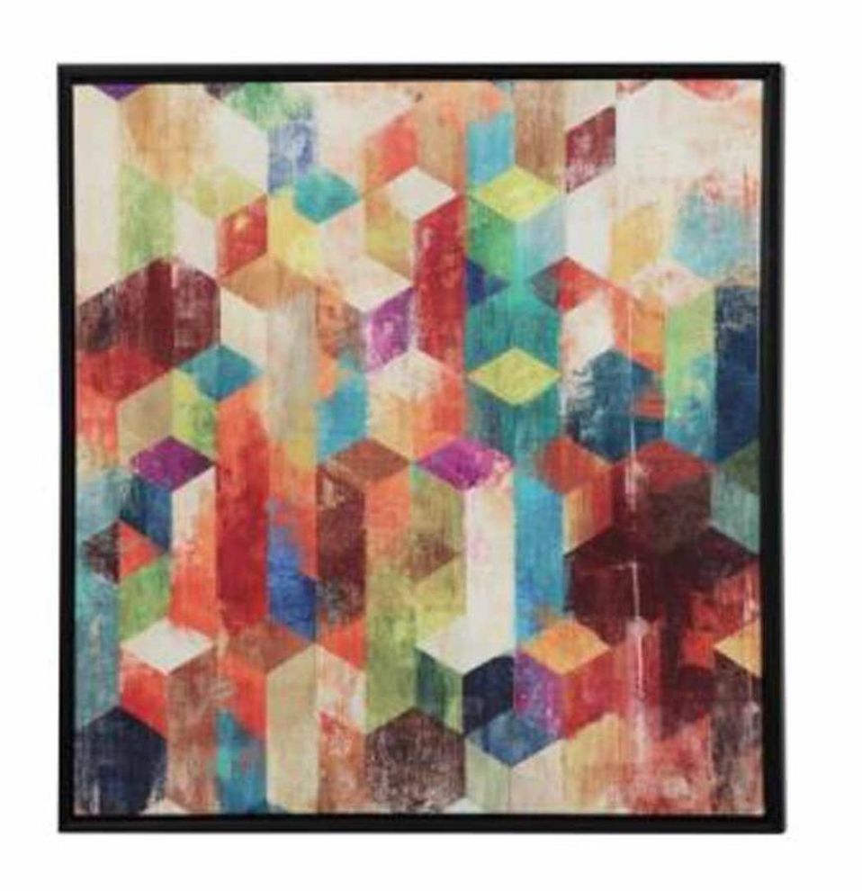 Kaleidoscope painting w/ frame by Coaster