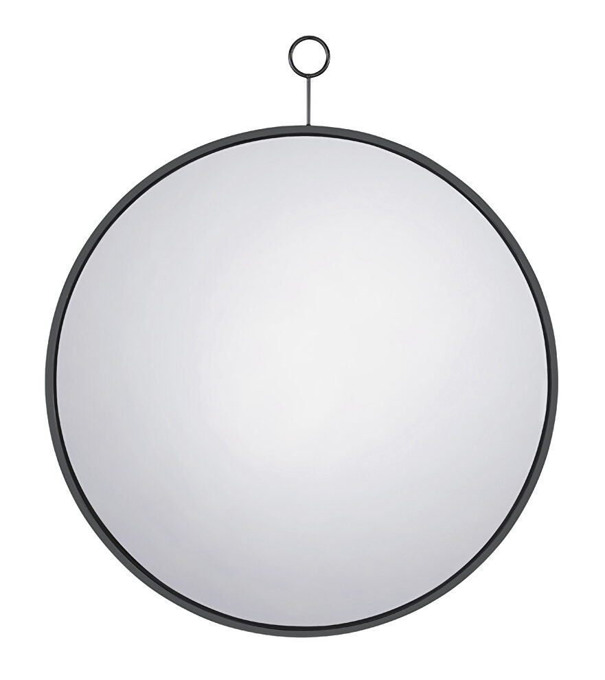 Round wall mirror black nickel by Coaster