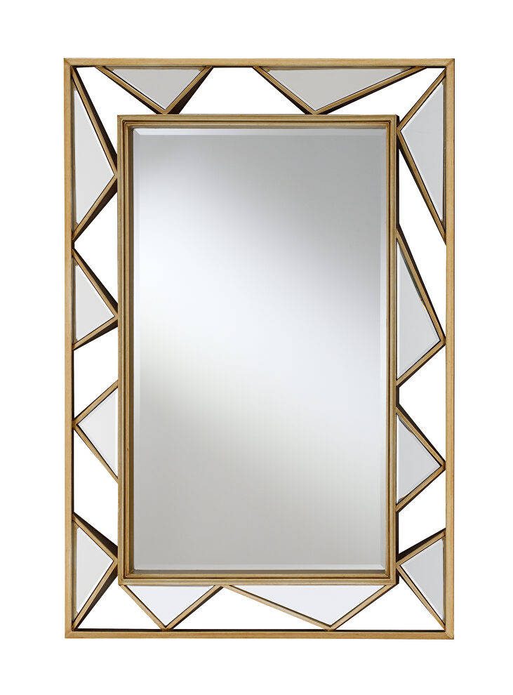 Antique gold finish wall mirror by Coaster
